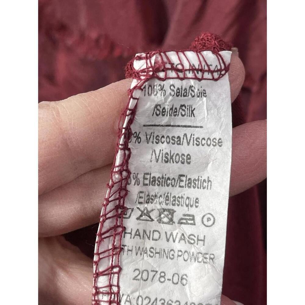 100% Silk Tiered Ruffle Maxi "Miracle Dress" Style S 4-6 Lagenlook Boho Chic - Picture 2 of 5